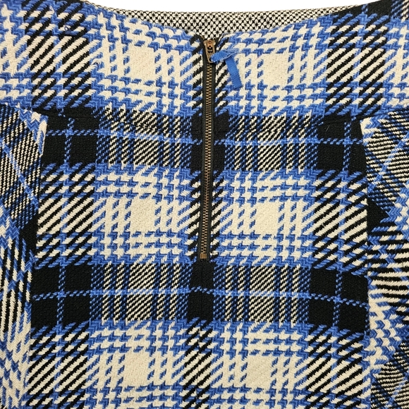 Maeve Anthropologie Blue Plaid Mini Skirt In 12 - Picture 5 of 8